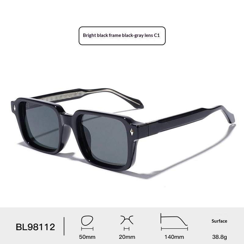 UV400 Protection UV Lunettes de soleil à acétate d'imitation