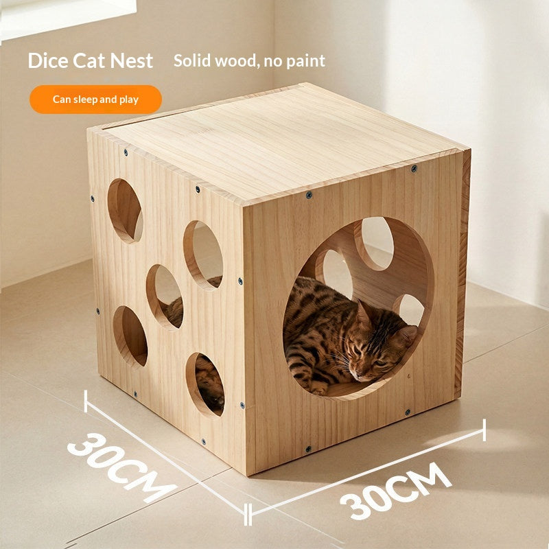 Four-saison Maison de chat Cache-lit Nest Cat Cage Tunnel semi-fermé