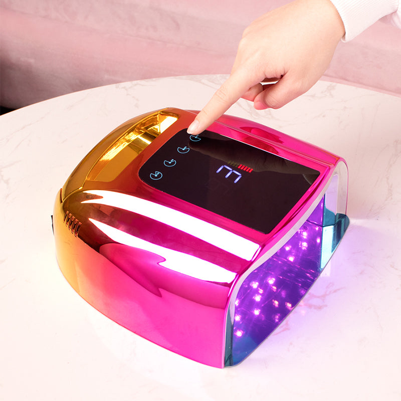 Nail Machine de traitement de lumière 96W haute puissance rapide à sec Smart sans fil UV