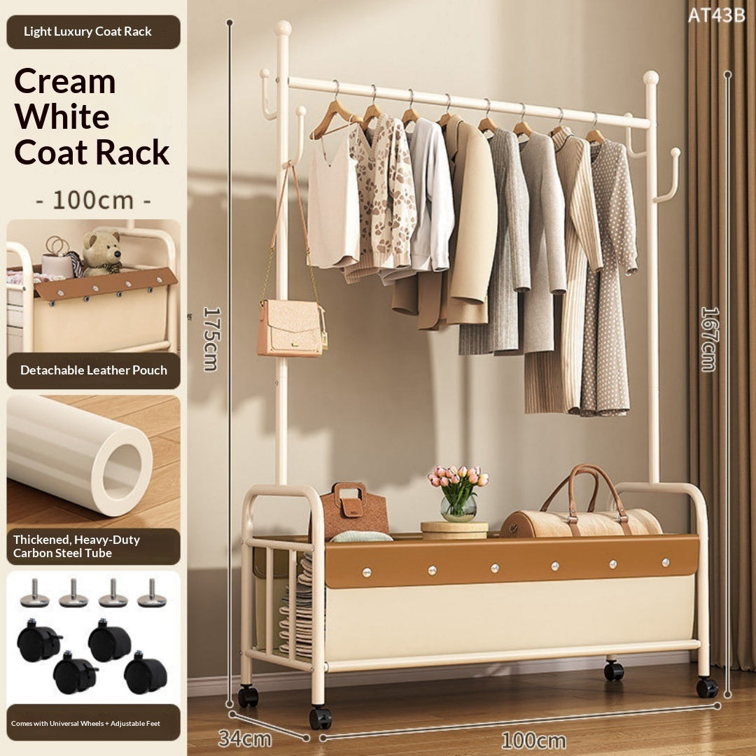 Étage de rack de vêtements Tiroir amovible Armoire Rack Chambre à accrocher Rack Balcon