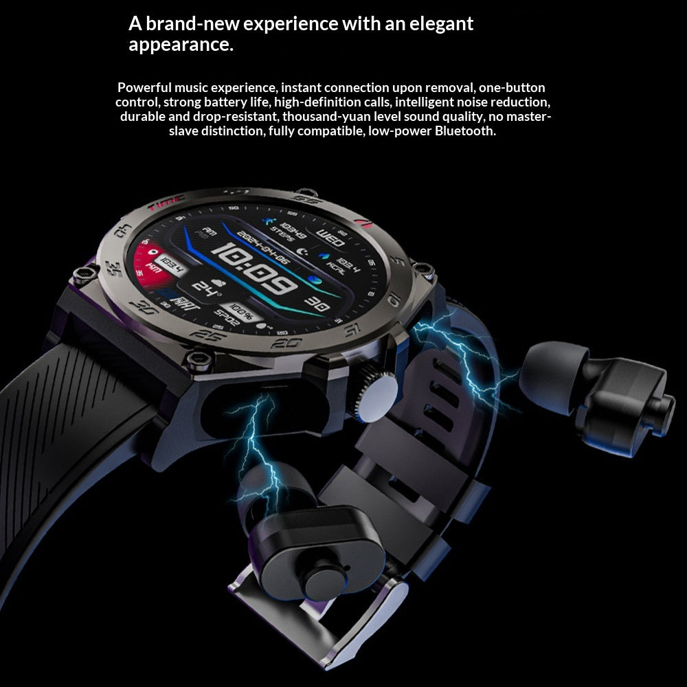 Smartwatch avec appel Bluetooth et écouteurs TWS en un seul