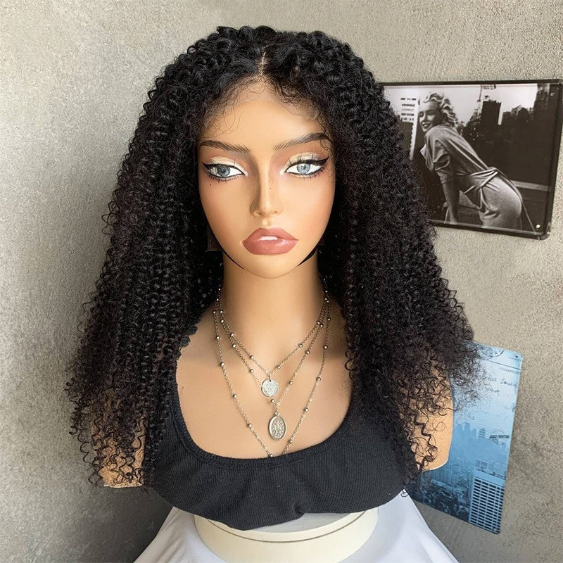 African 4X4 Kinky Curly Blend Perruques de dentelle