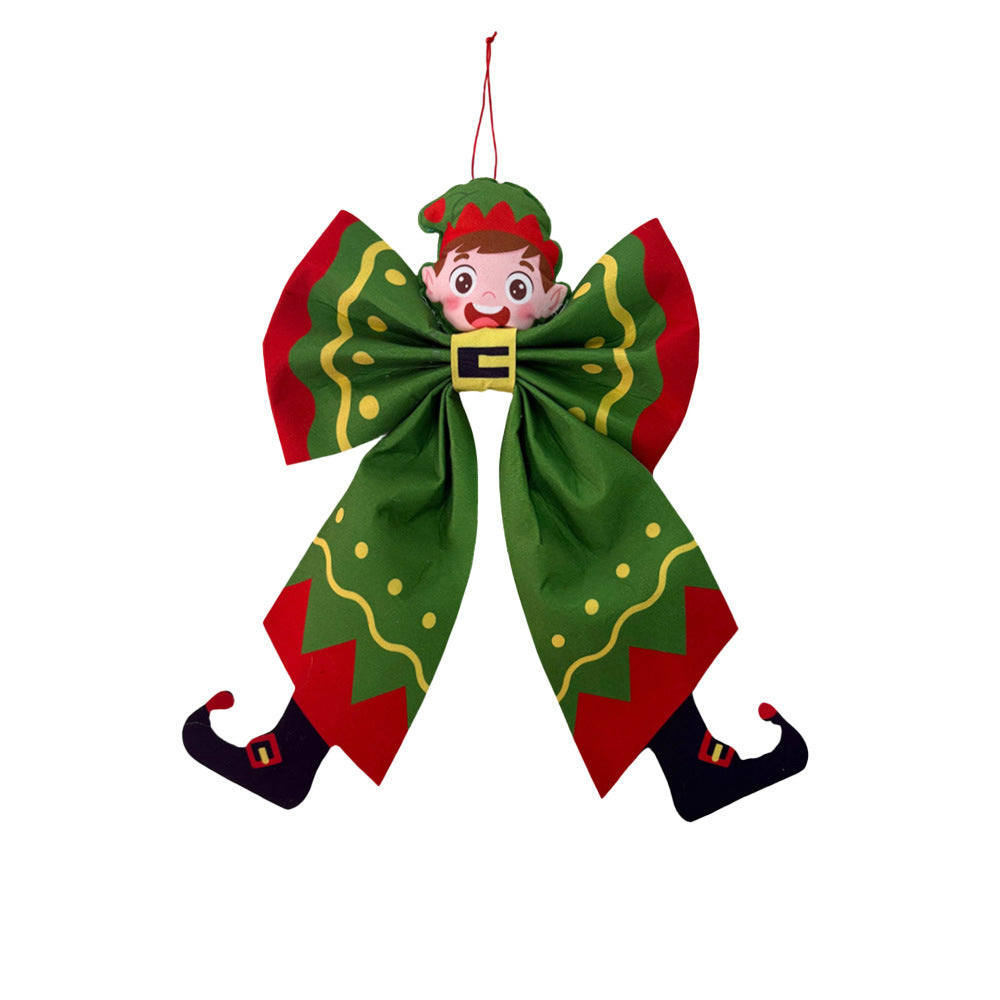 Tissu décoratif de Noël Pendentif Bow