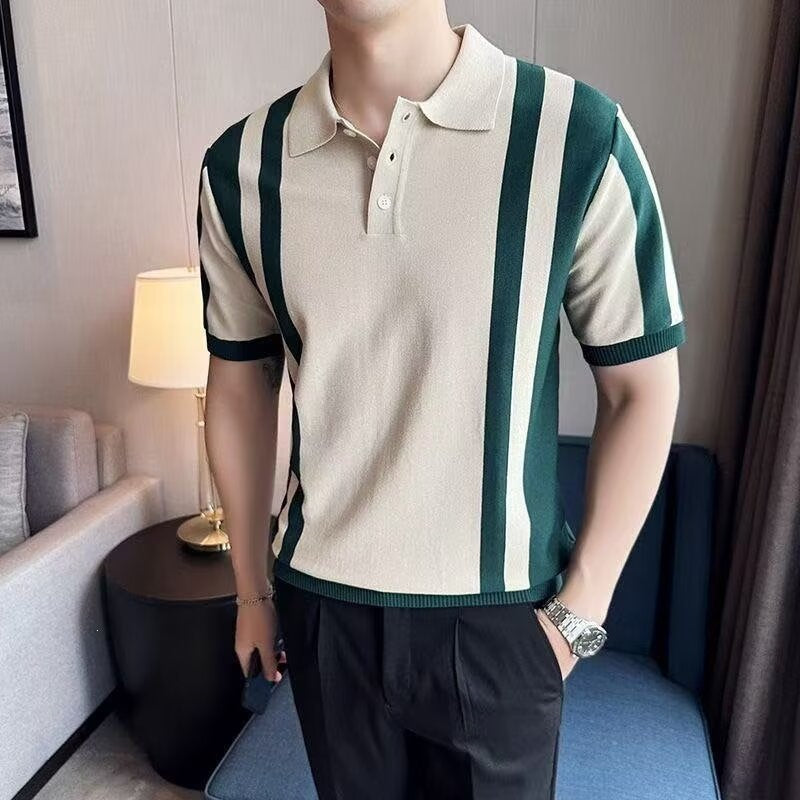 Été Arrivée Hommes maille manches courtes Chemise