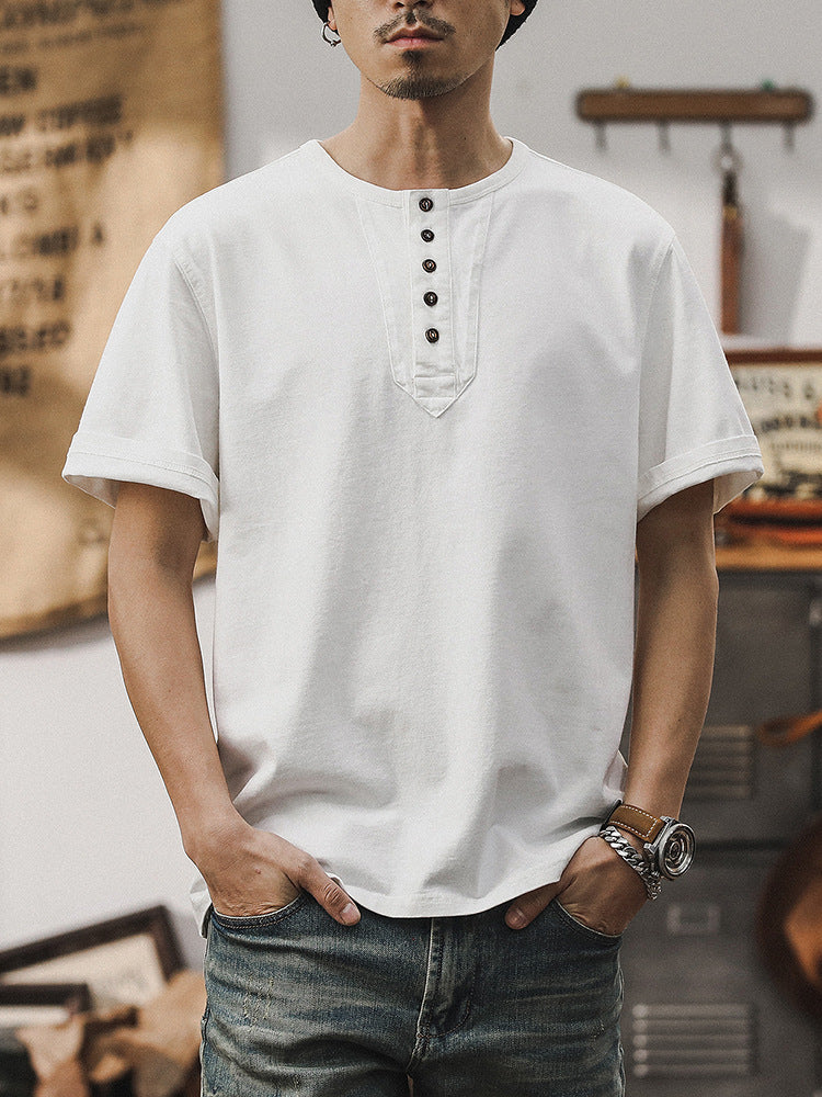 T-shirt retro à manches longues pour hommes