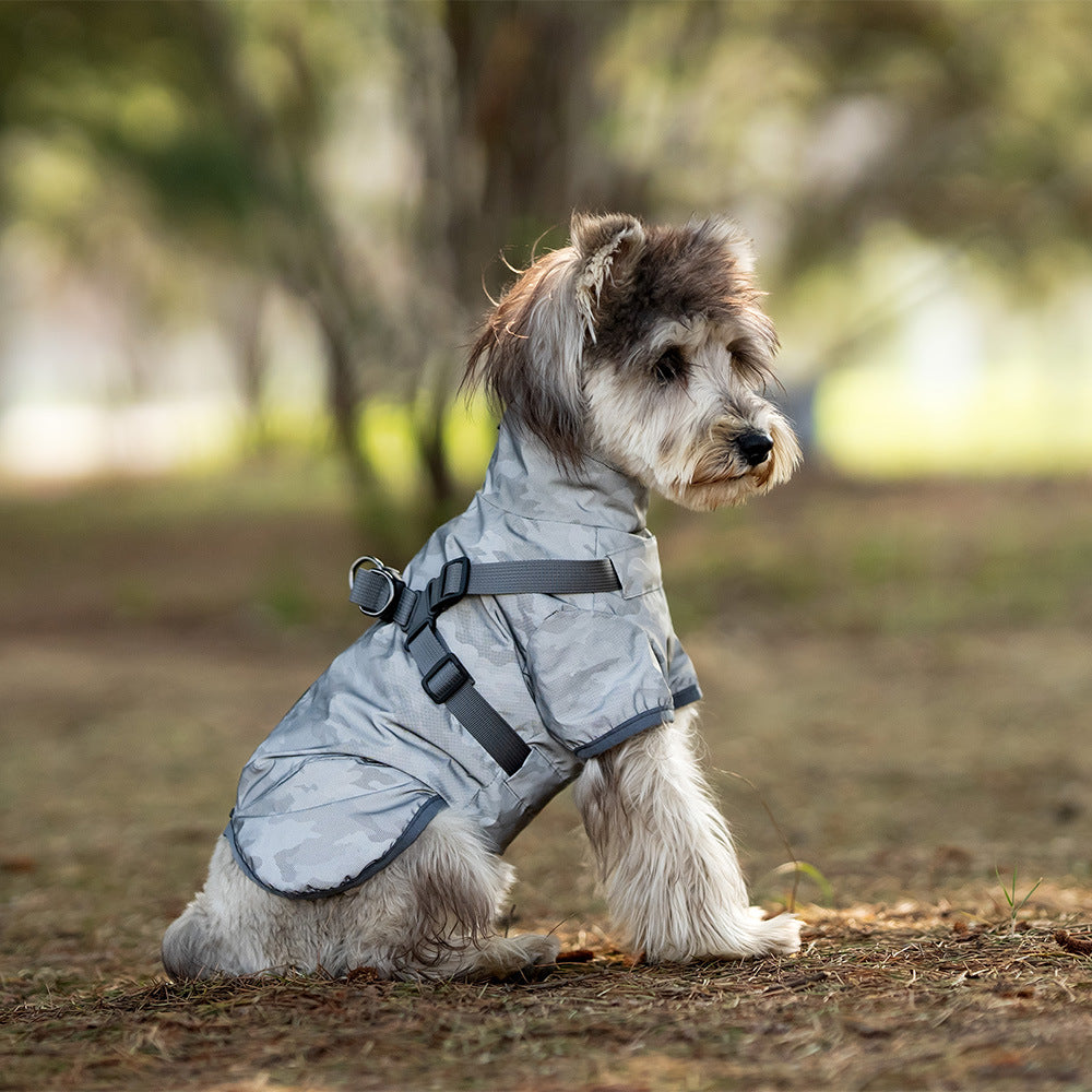 Poitrine et le dos imperméable deux jambes imperméable Teddy moyen et petit chien