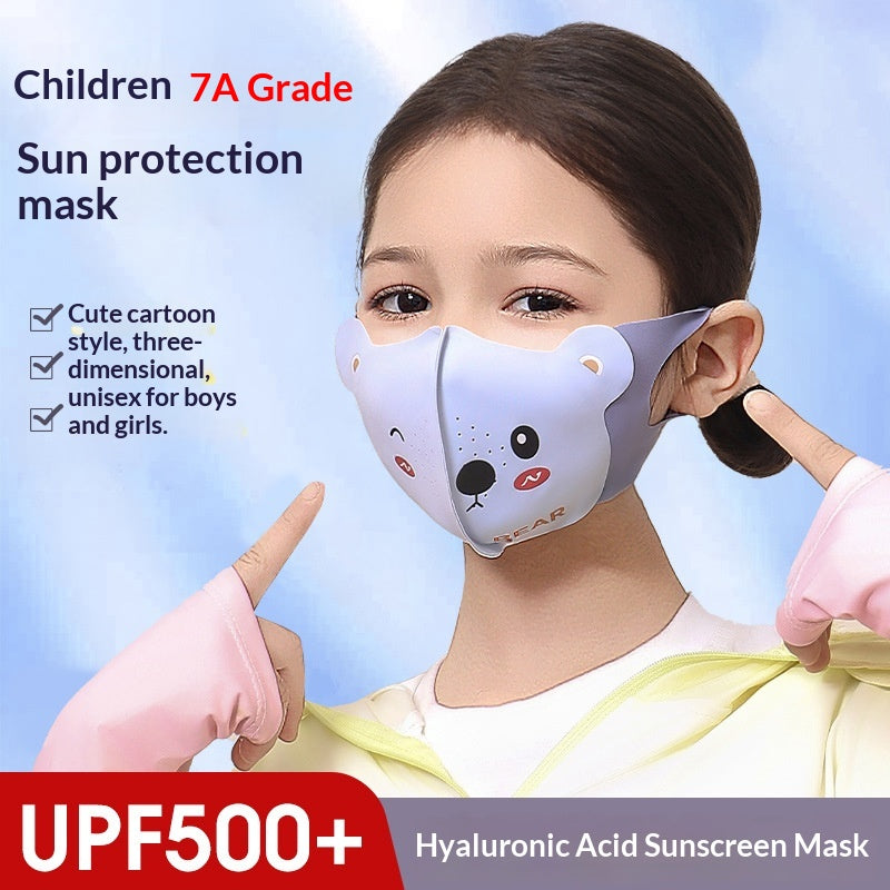 Mignon dessin animé enfants soleil-protection unisexe été UV-proof respirant masque visage