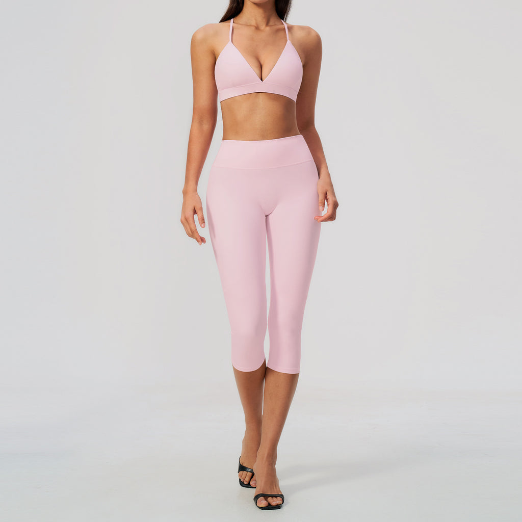 Femmes Tight-Fitting Quick-Drying Capris High-Waisted Yoga Wear