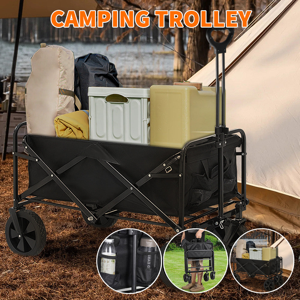 330LB Chariot à chariot pliable lourd Wagon Garden Beach Camping Festival