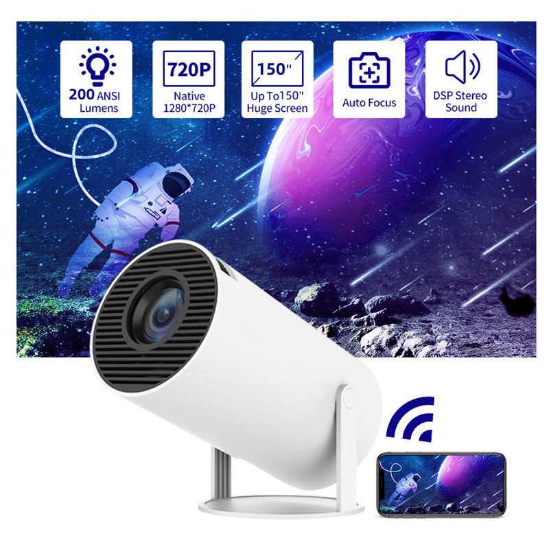 Projecteur portable Petit projecteur droit pour usage domestique 180 degrés Angle de projection Auto
