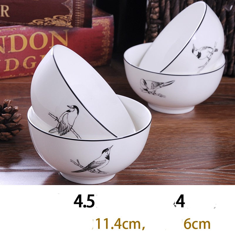 Bone China Dish Deep Plate Shallow Creative European Style