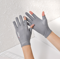 Gants antidérapants antidérapants en soie glacée - paire gris-1