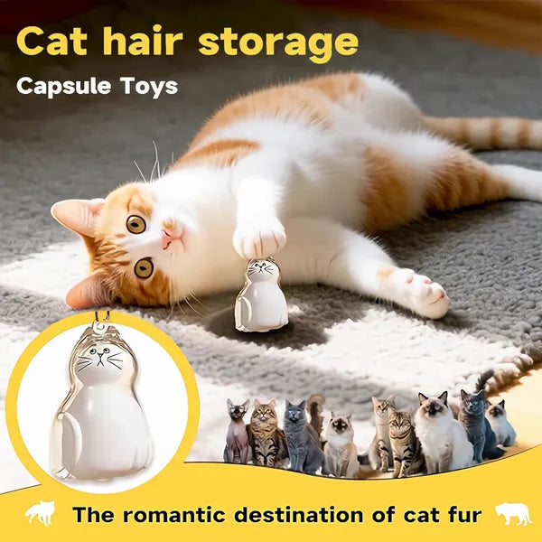 Ensemble de pendentif commémoratif pour les cheveux de chat 6 pièces - Pet Keepsake - Soft Fur Capsule Pendentif