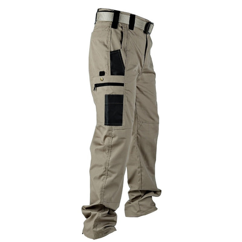 Printemps et automne Pantalons tactiques de plein air Hommes Multifonctionnels travail de poche résistant à l'usure
