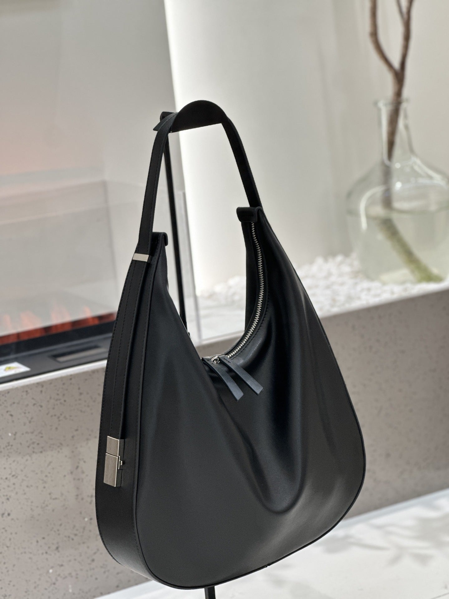 Véritable sac à bandoulière en cuir véritable pour femmes Cowhide HOBO Sac à main simple polyvalent Buc