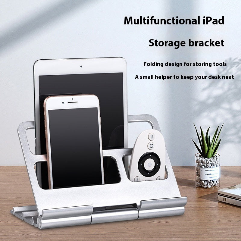 Bracket de stockage multi-fonctionnel de bureau pliable portable tablette télécommande