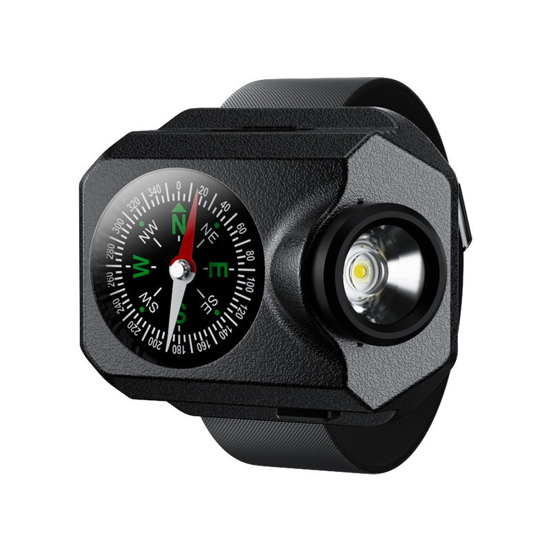 Montre LED Wristlight pour la nuit à vélo et la navigation avec un compas