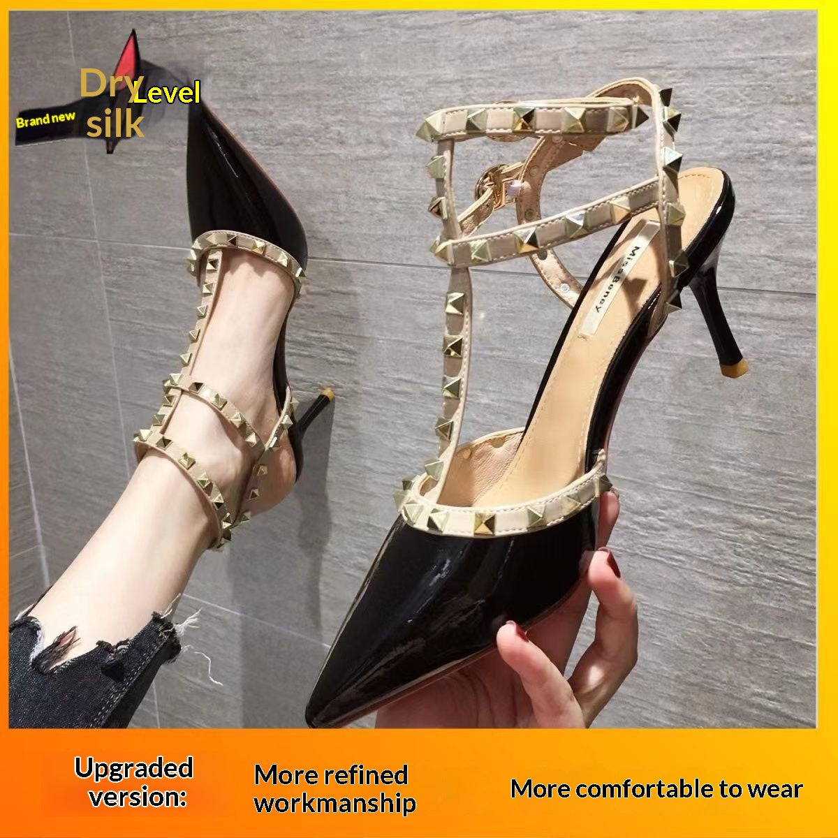 Rivet Nu de chaussures à talons hauts pour femmes