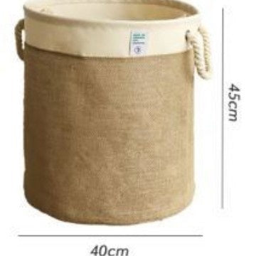 Panier de linge de jute Hamper de corde de coton portatif