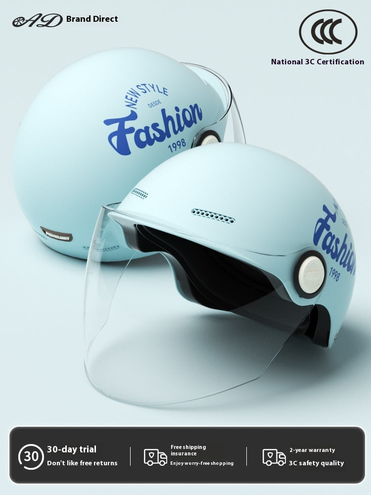 Femmes Quatre Saisons Universal Batterie Voiture Half Casque
