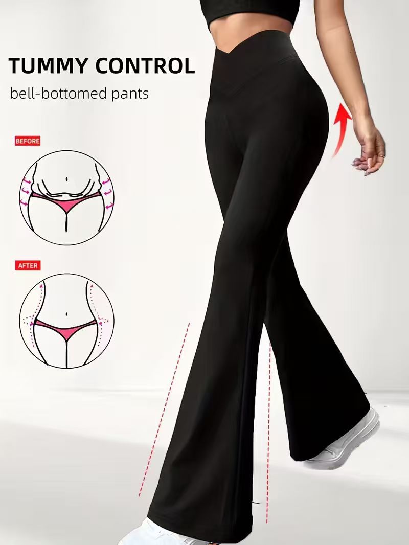 Pantalons de danse à large leg nu