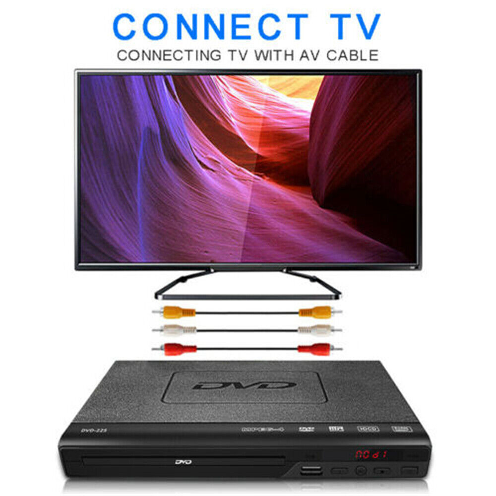Lecteur DVD compact Multi Région CD HDCD VCD Music Disc Upscaling USB avec télécommande N