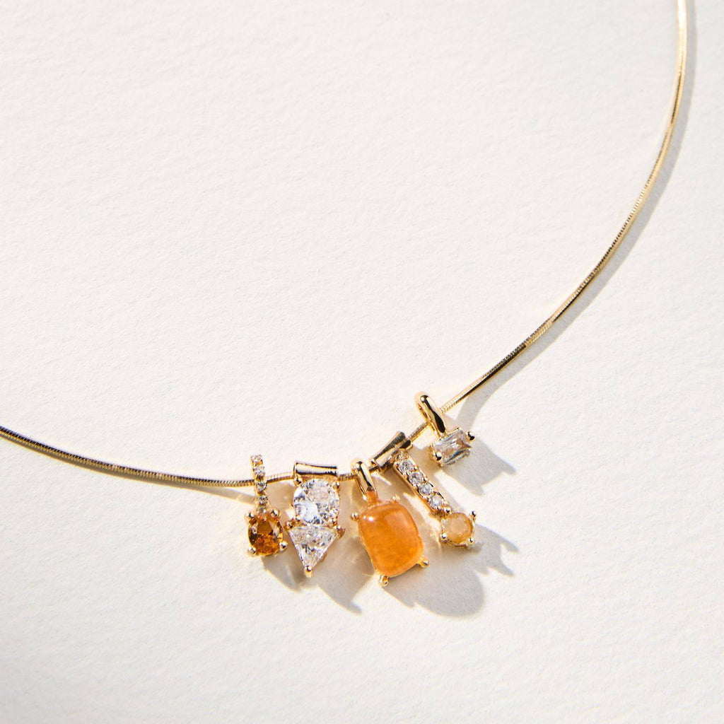 Pendentif bricolage Zircon cuivre plaqué avec l'or 14k pour la rétention de couleur longue durée