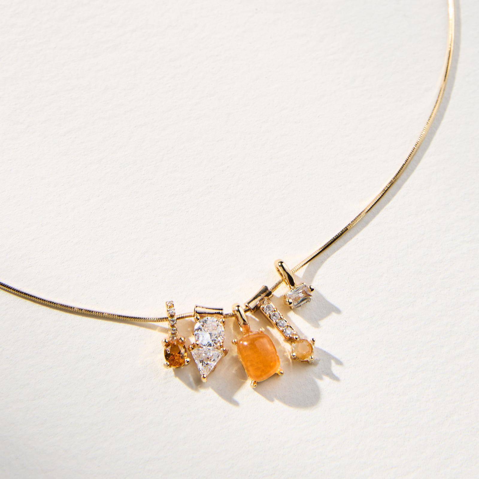 Pendentif bricolage Zircon cuivre plaqué avec l'or 14k pour la rétention de couleur longue durée