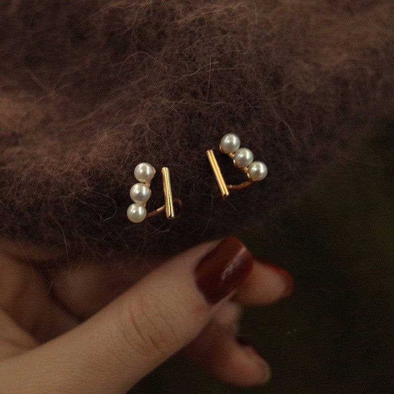 Boucles d'oreilles Perle Femmes haut de gamme Ear Drop Explosions Niche Design Light Luxury Ear Bijoux
