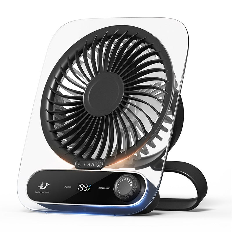 Affichage numérique ultra-mince de bureau ventilateur Mute Mini vent Portable usb charge