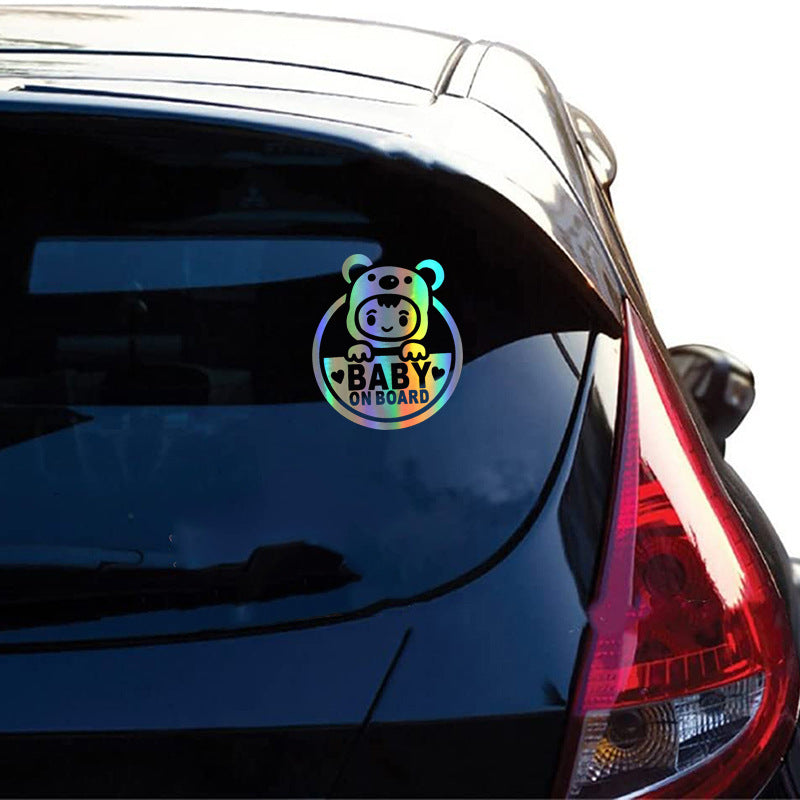 Sticker créatif en verre de fenêtre de voiture réfléchissante laser