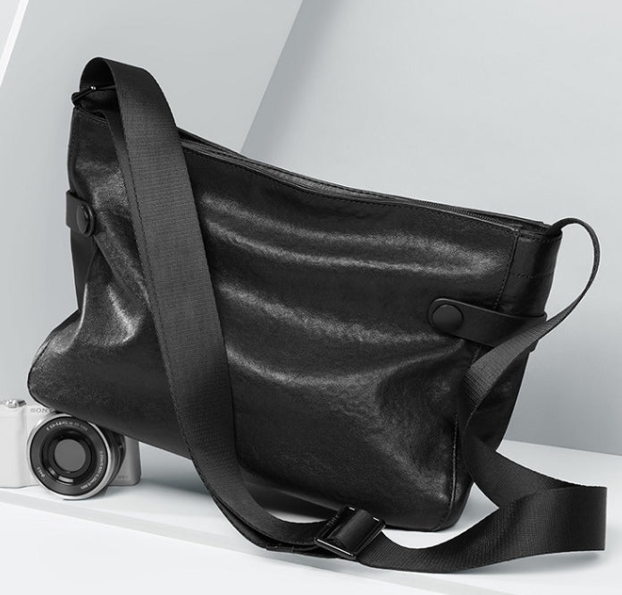 Men's Genuine Leather Backpack Cowhide Single Shoulder