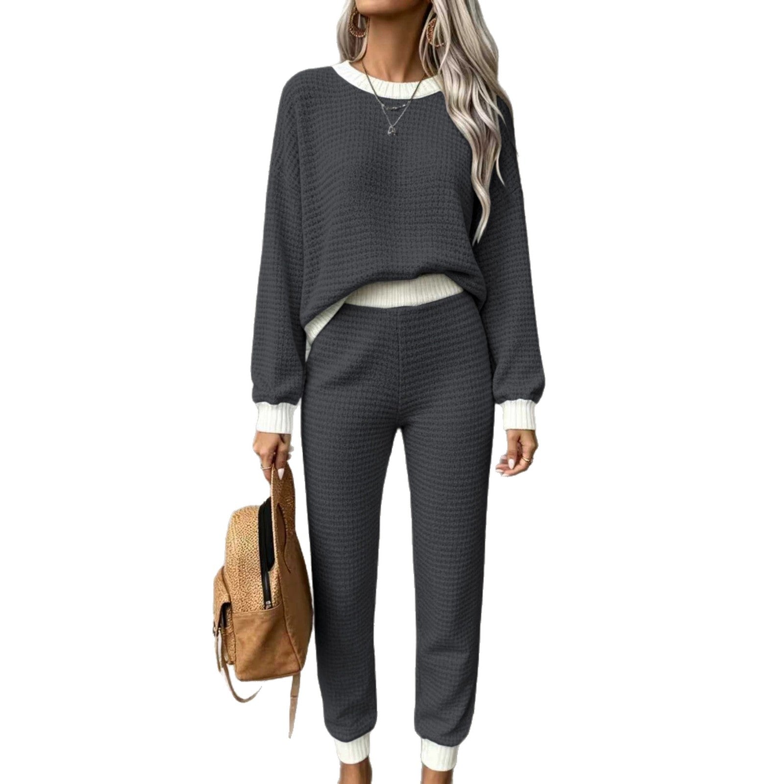 Sweat-shirt d'équipage et pantalons à deux pièces