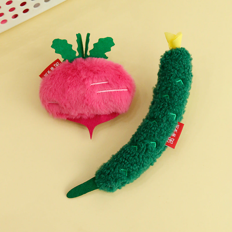 Radish Cucumber Cat Ringing Paper Toy Simulation Vegetable Bite-résistant