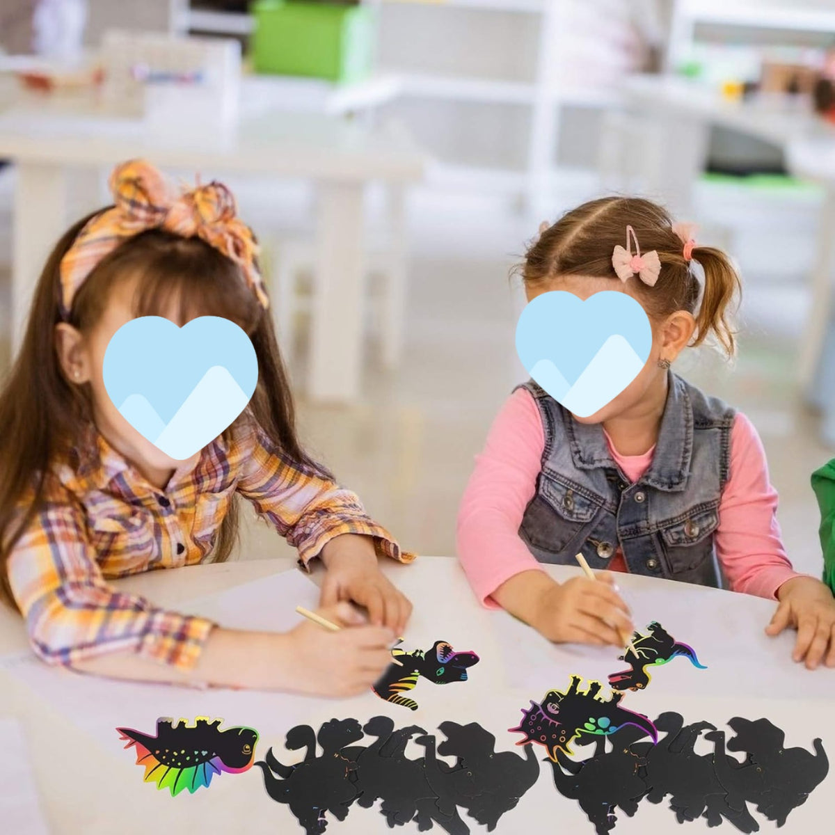 Set d'art scratch dinosaure 100 pièces avec 48 feuilles