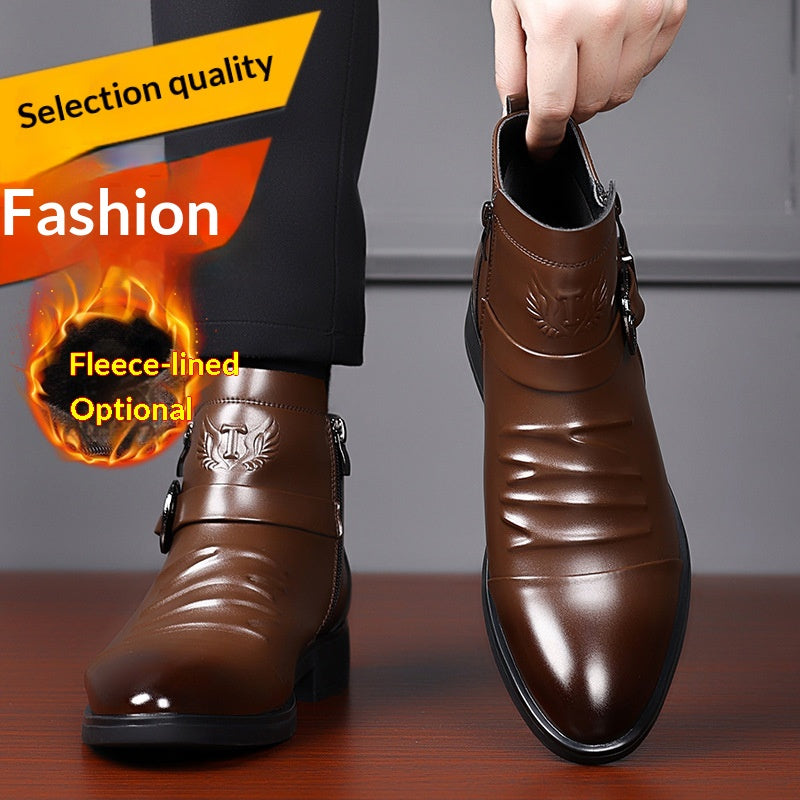Mode homme British Bottes en cuir entreprise formelle Chelsea Bottes
