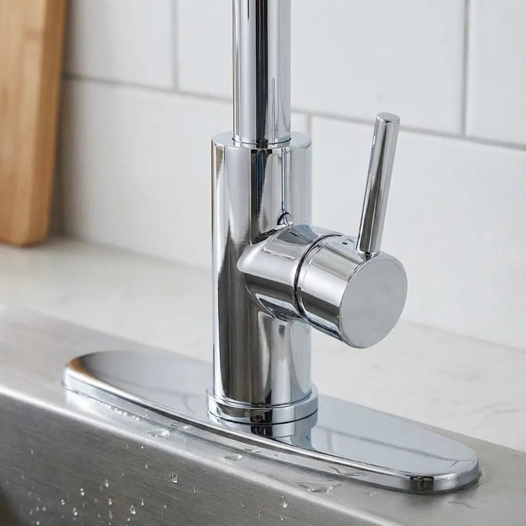 Robinet de cuisine avec pulvérisateur pulvérisateur industriel 1 poignée 1 trou ou 3 trous Robinet pour ferme