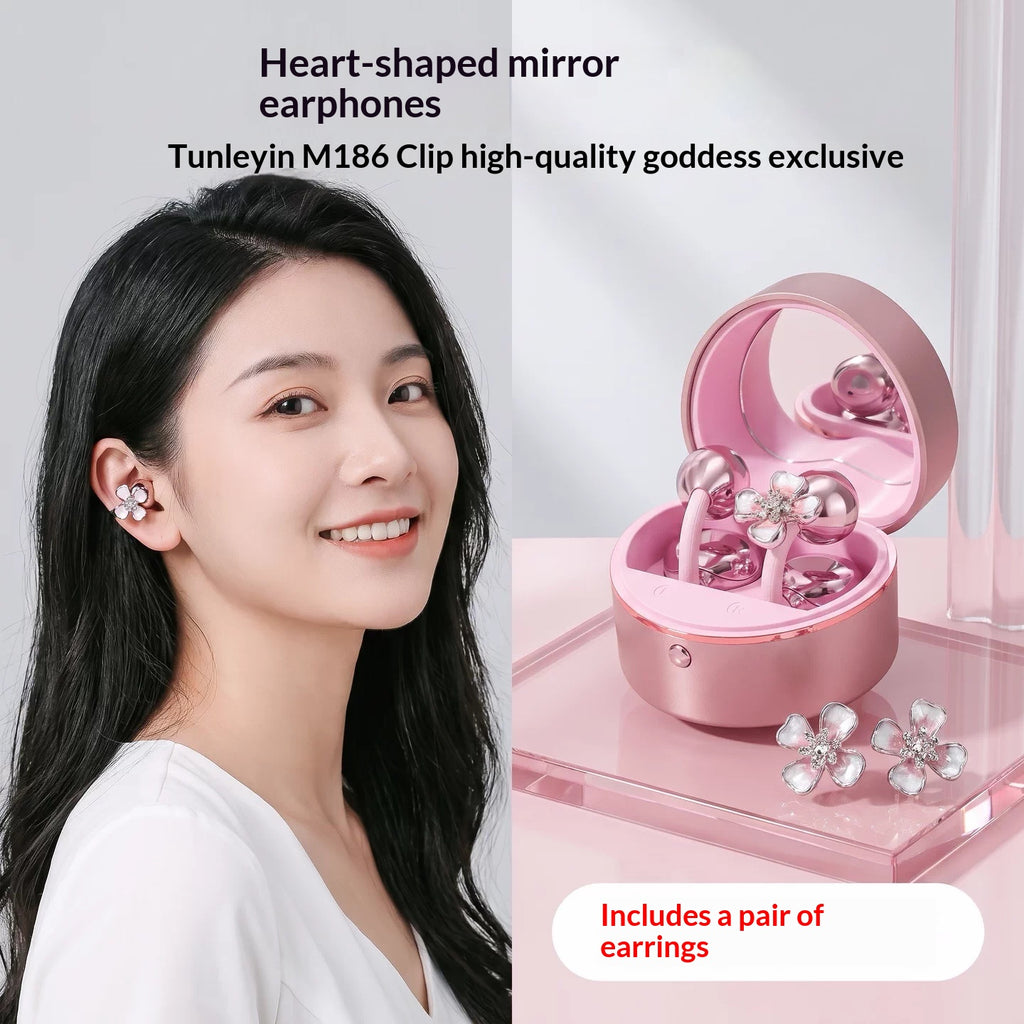 Casques Bluetooth en forme de miroir en forme de cœur