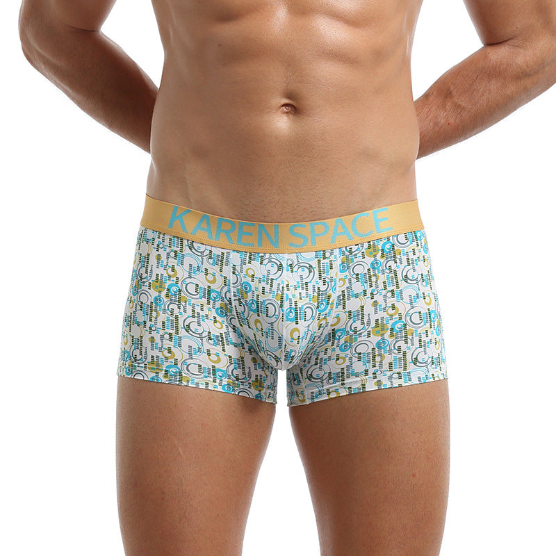 Boxers de mode en soie glacée imprimés