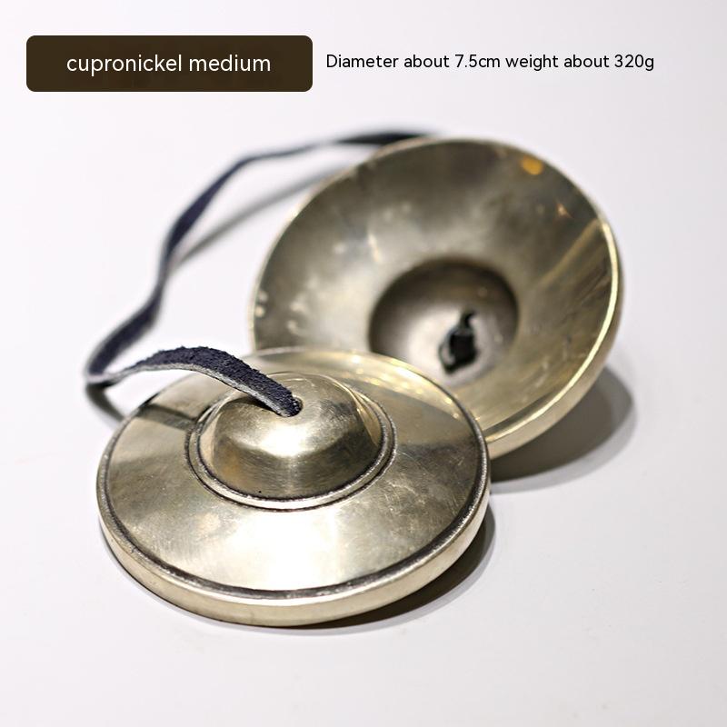 Népal Instrument de percussion Clip en cuivre pur tibétain Bell Clip à la main Bell Cymbales