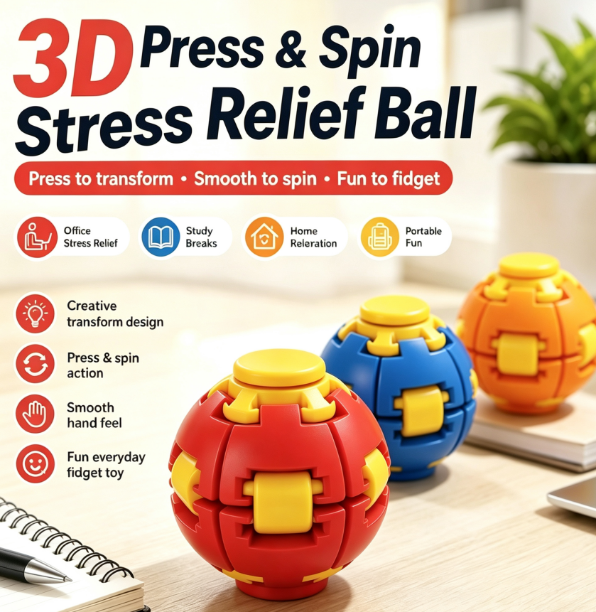 HelixCore Spiral Rotating Fidget Ball