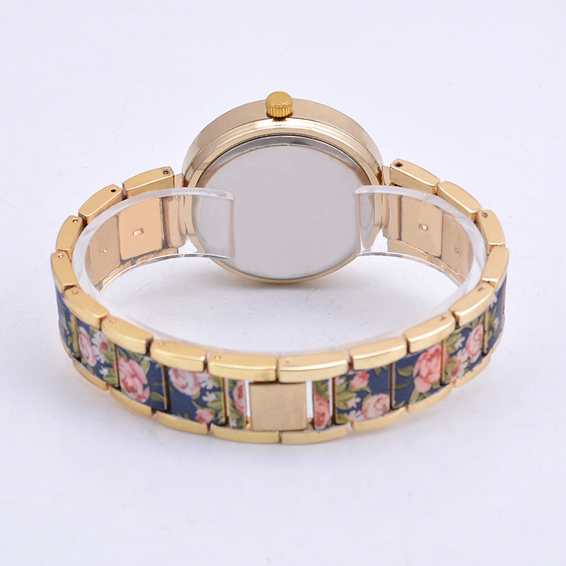 Fashion Printing Steel Watch Femmes