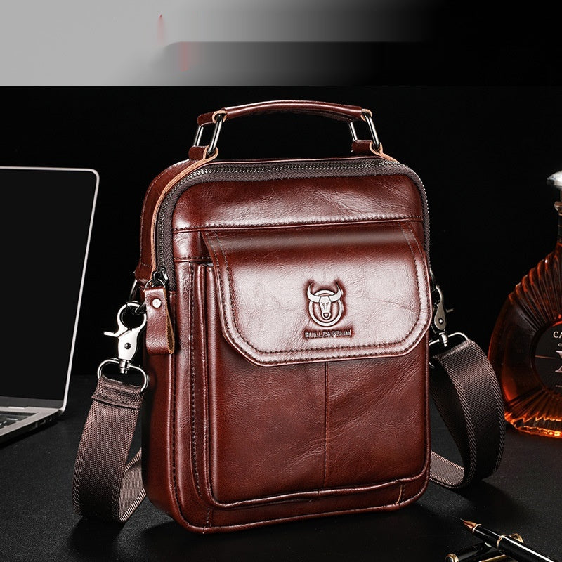 Homme Vintage Premier-Layer Cowhide EpauleCrossbody Bag