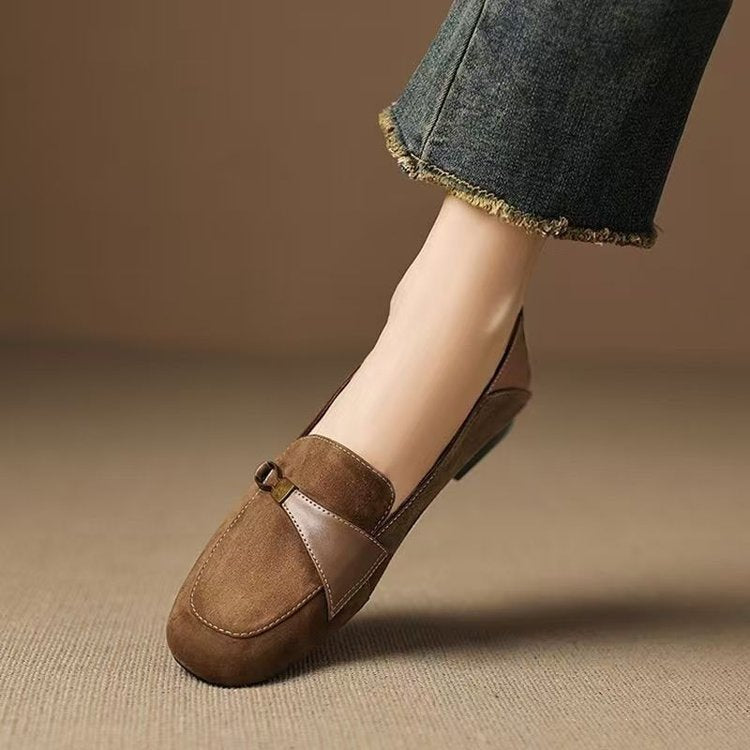Retro Rond-orteil Mocassins Soft-soled Slip-on Flats