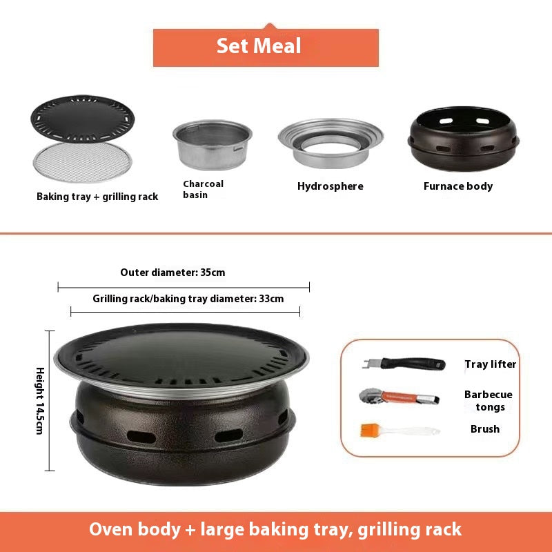 Ménage extérieur Portable Charbon grillé Sans fumée Barbecue Four