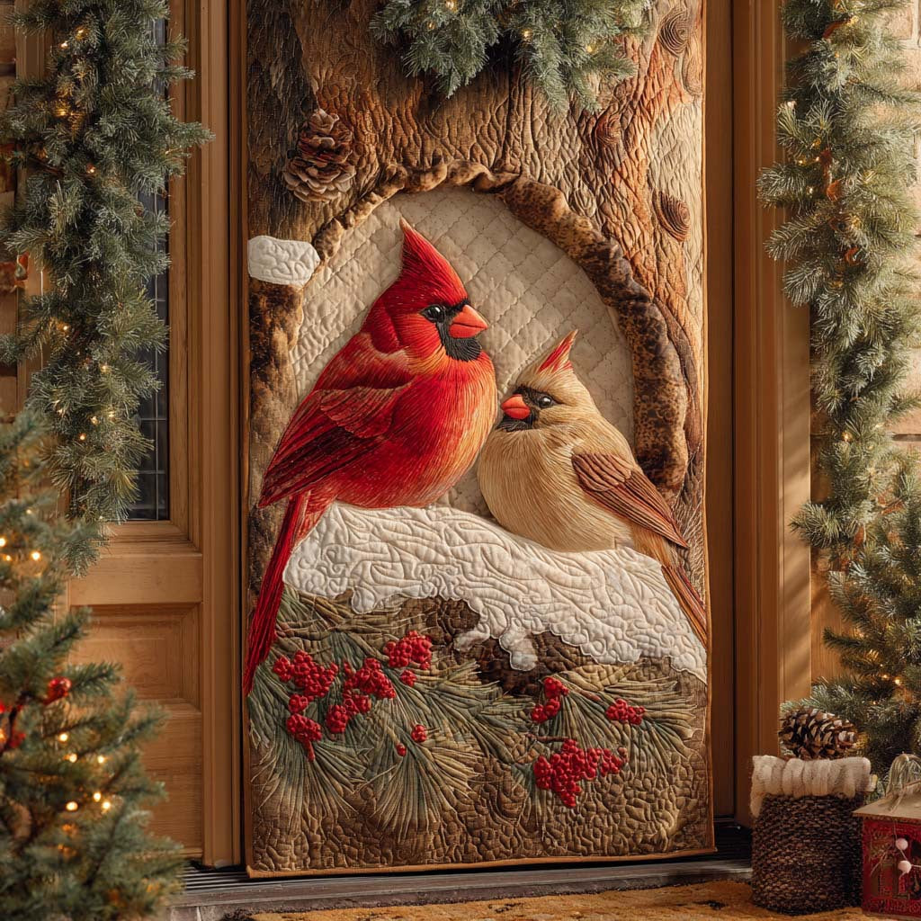 Rideau de porte matelassé du Père Noël