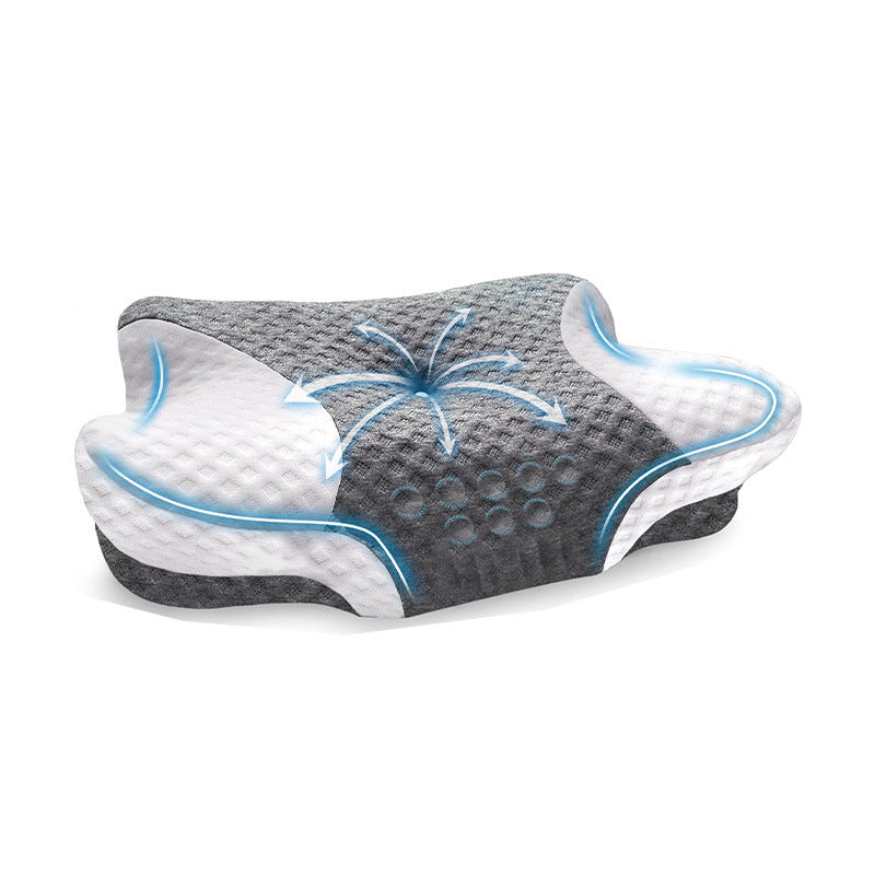 Oreiller cervical respirant - Oreiller de soutien au cou ergonomique pour le soulagement de la colonne cervicale et le S