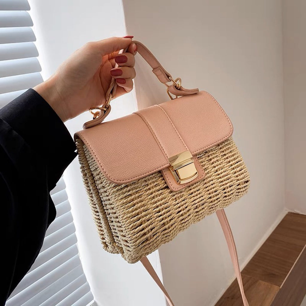Springsummer Chic Woven Trendy Sac à main Straw Crossbody Sac