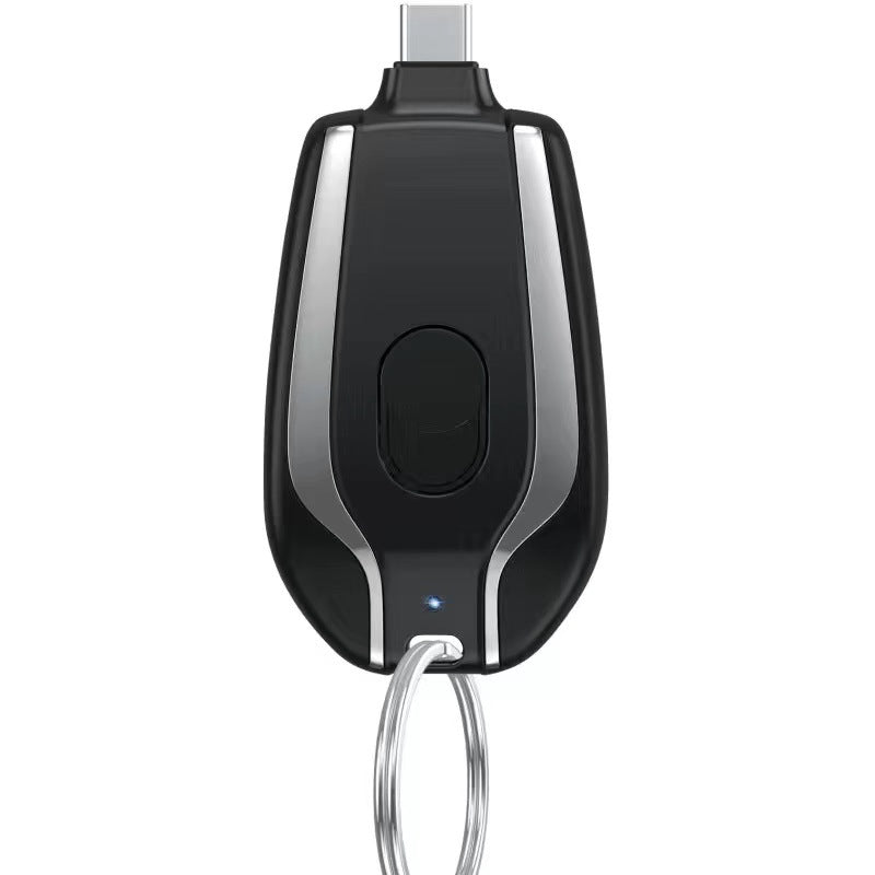 Porte-clés Banque de recharge sans fil Portable 1500 Mah Alimentation d'urgence Téléscopique Petit M