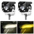 LED Bi-color jaune et blanc lumière de travail externe lumière de moto